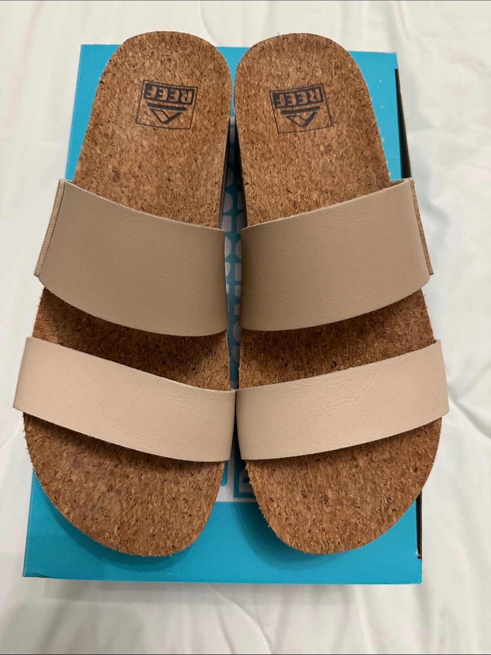 Reef Women’s Two-Strap Slide Sandals - Light Beige